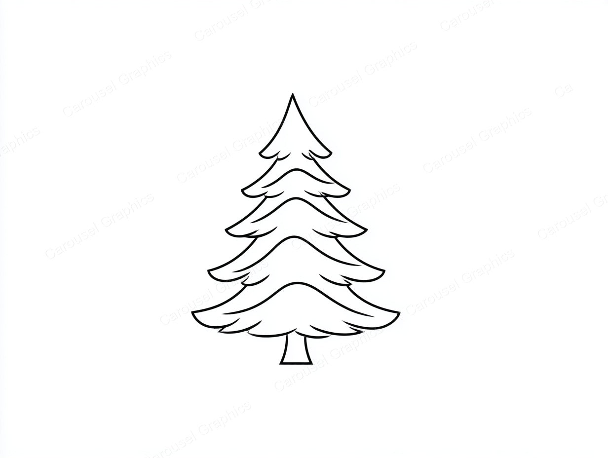 Christmas Tree Vector Graphic preview