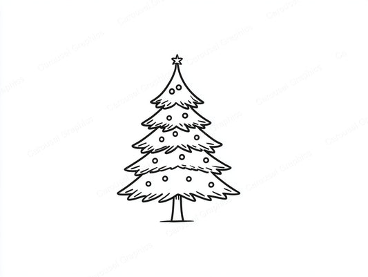 Christmas Tree Vector Graphic preview
