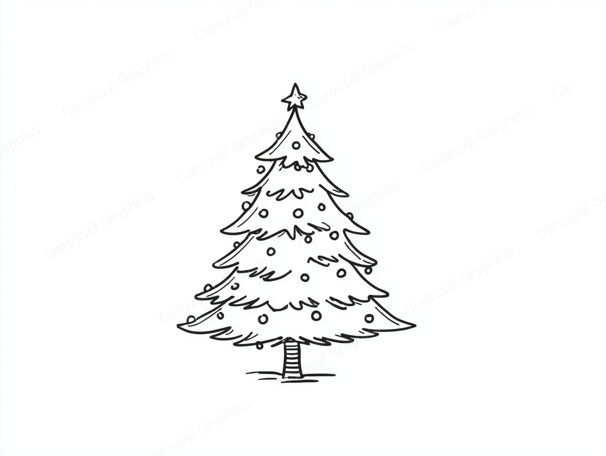 Christmas Tree Vector Graphic preview