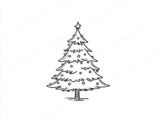 Christmas Tree Vector Graphic preview