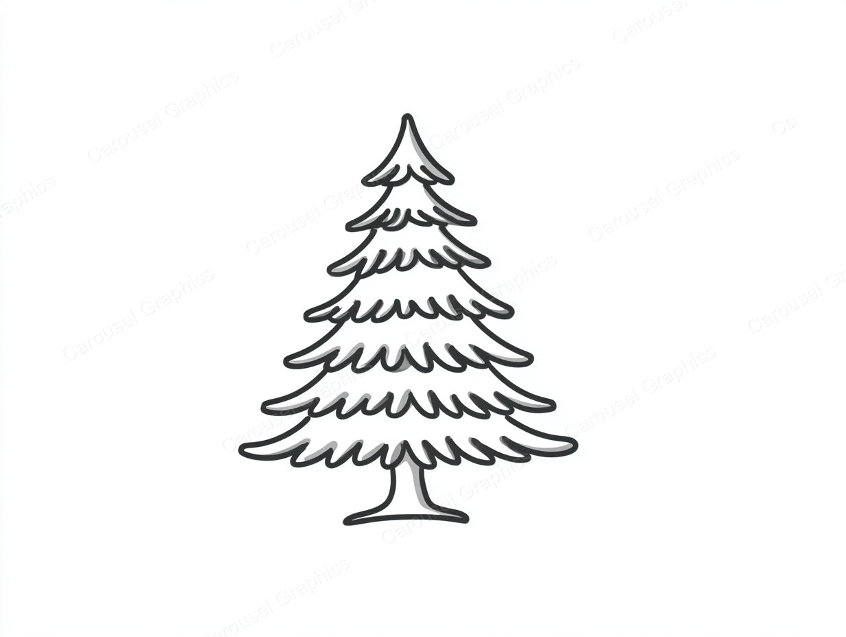 Christmas Tree Vector Graphic preview
