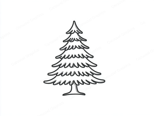 Christmas Tree Vector Graphic preview