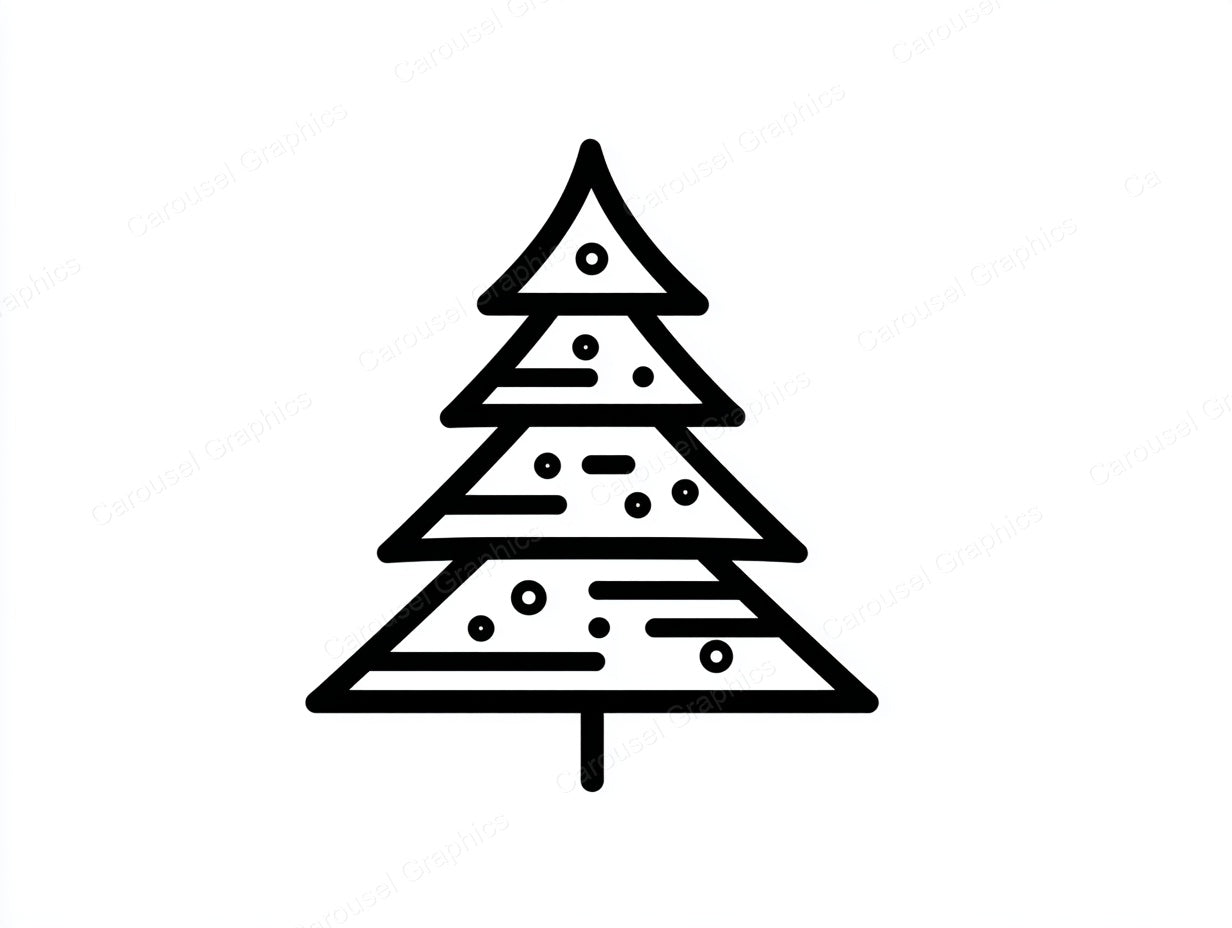 Christmas Tree Vector Graphic preview