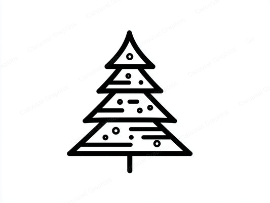 Christmas Tree Vector Graphic preview