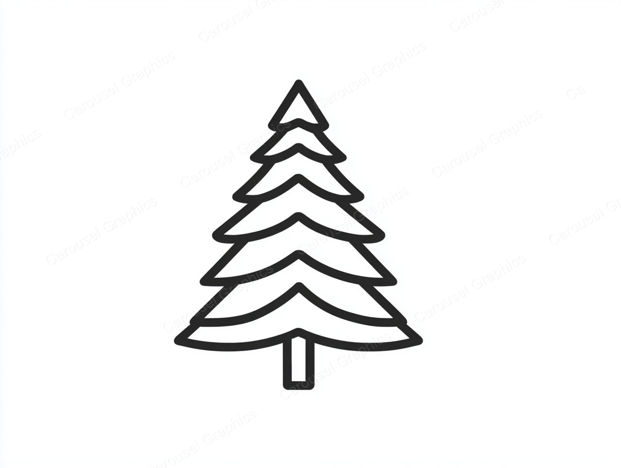 Christmas Tree Vector Graphic preview