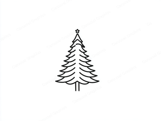 Christmas Tree Vector Graphic preview