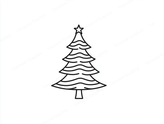 Christmas Tree Vector Graphic preview