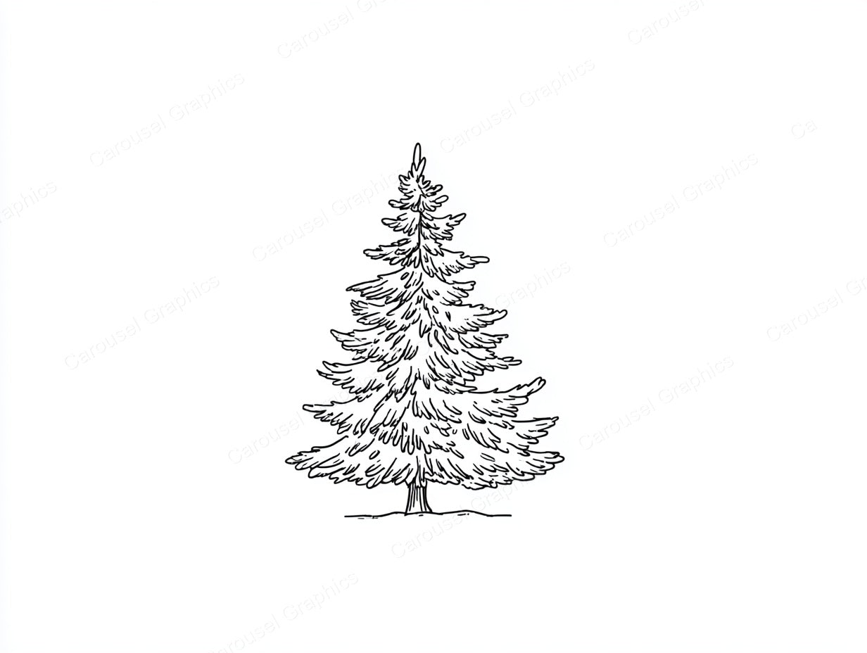 Christmas Tree Vector Graphic preview