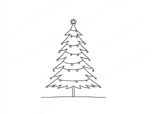 Christmas Tree Vector Graphic preview