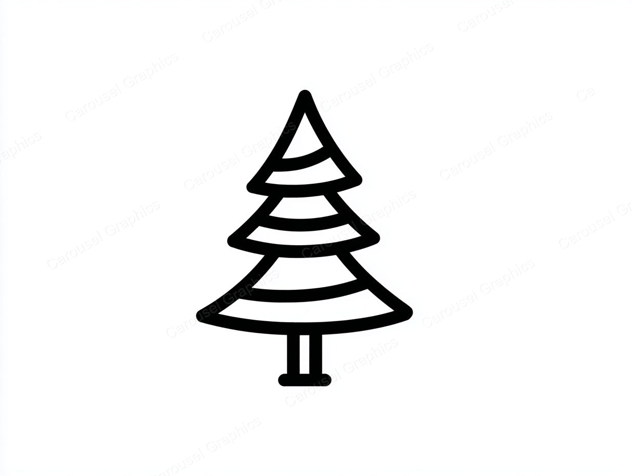 Christmas Tree Vector Graphic preview