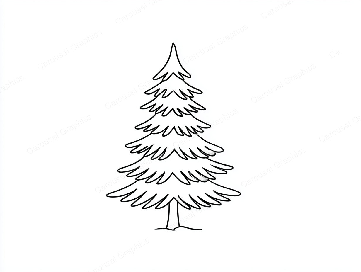 Christmas Tree Vector Graphic preview