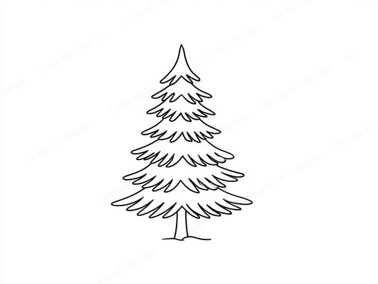 Christmas Tree Vector Graphic preview