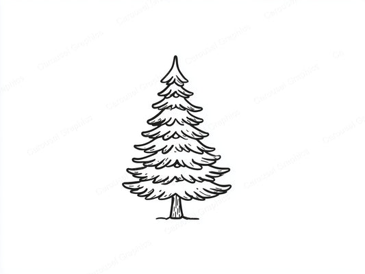 Christmas Tree Vector Graphic preview
