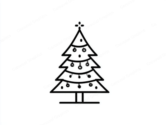 Christmas Tree Vector Graphic preview