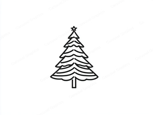 Christmas Tree Vector Graphic preview