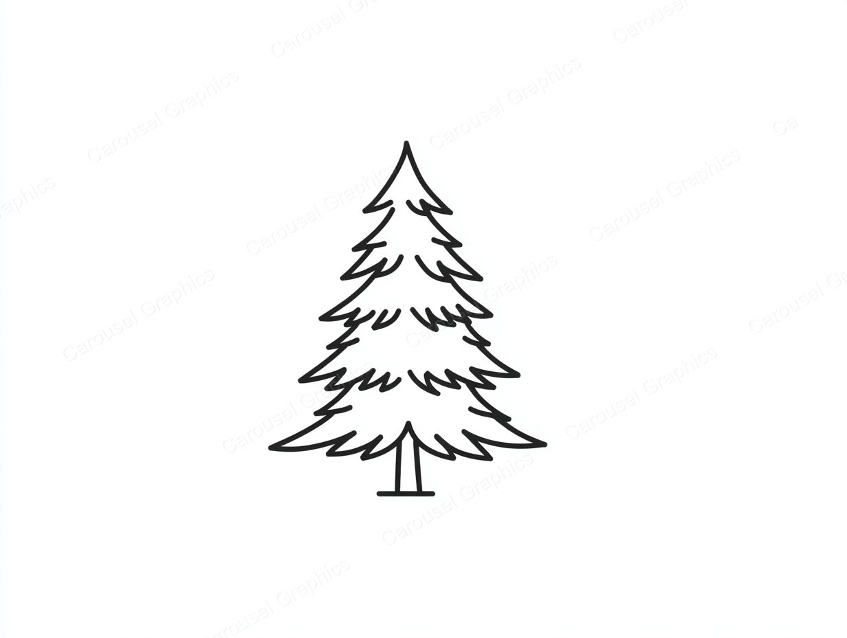 Christmas Tree Vector Graphic preview