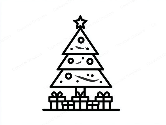Christmas Tree Vector Graphic preview