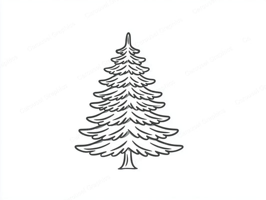 Christmas Tree Vector Graphic preview