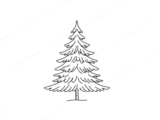 Christmas Tree Vector Graphic preview