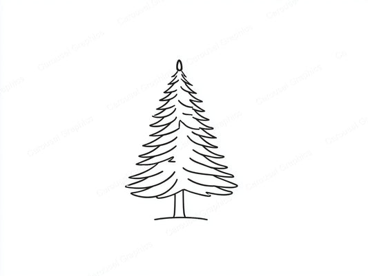 Christmas Tree Vector Graphic preview
