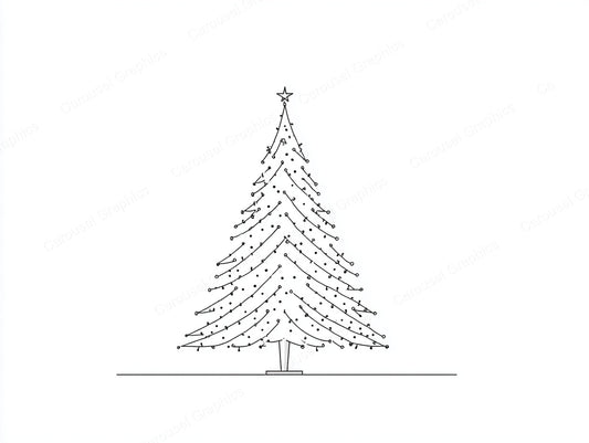 Christmas Tree Vector Graphic preview