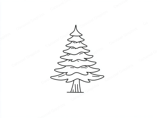 Christmas Tree Vector Graphic preview