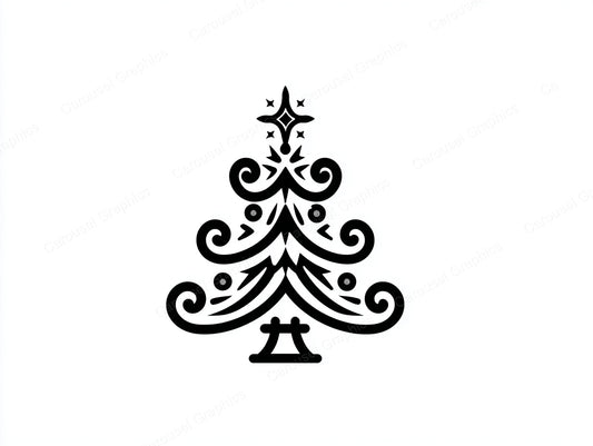 Christmas Tree Vector Graphic preview