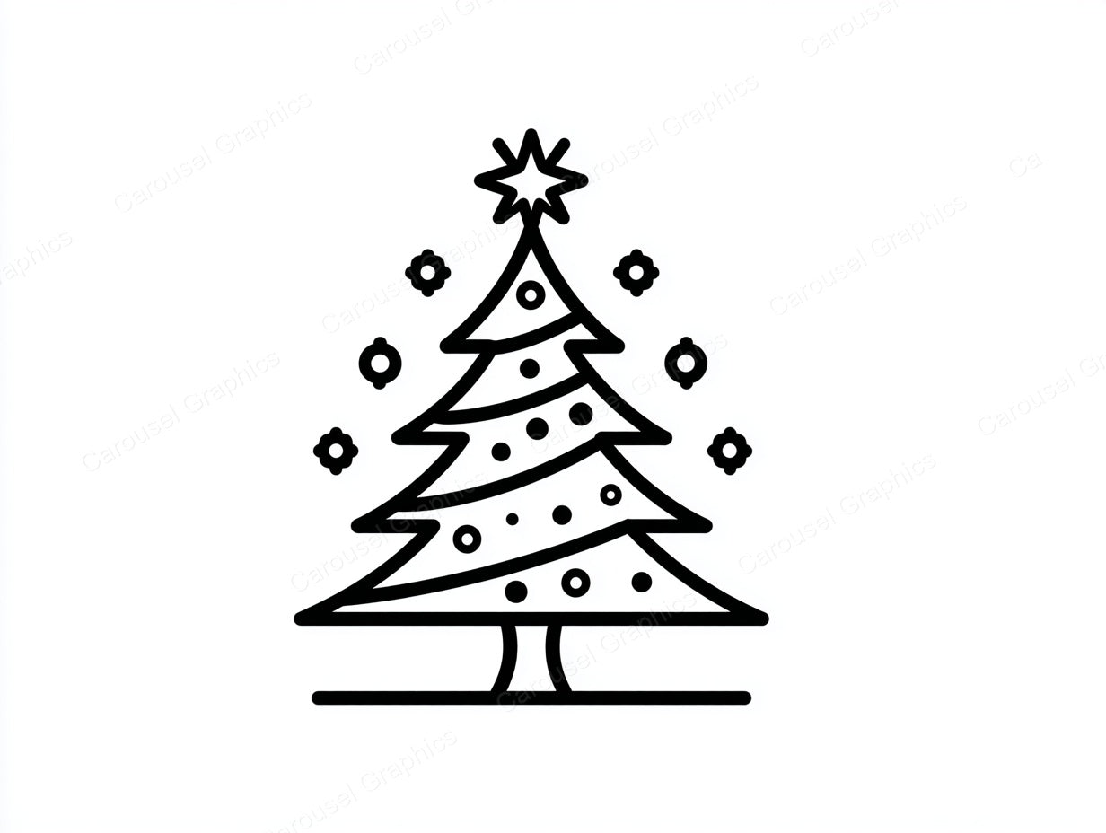 Christmas Tree Vector Graphic preview