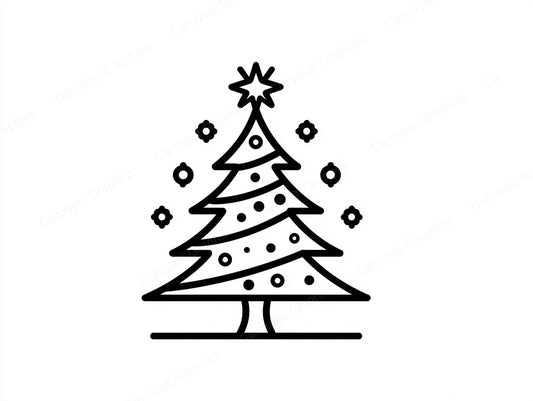 Christmas Tree Vector Graphic preview