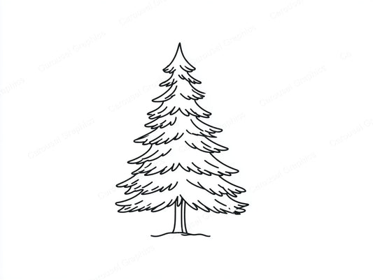 Christmas Tree Vector Graphic preview