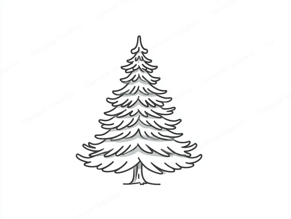 Christmas Tree Vector Graphic preview