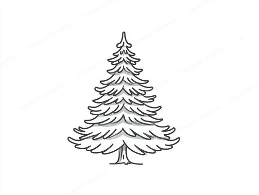 Christmas Tree Vector Graphic preview