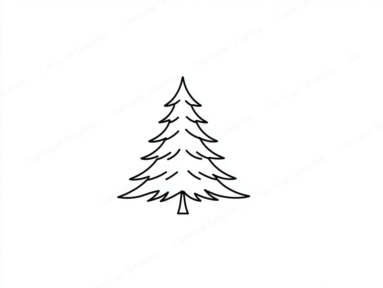 Christmas Tree Vector Graphic preview