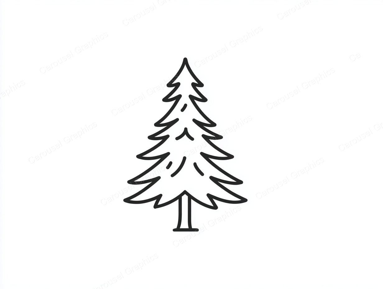 Christmas Tree Vector Graphic preview