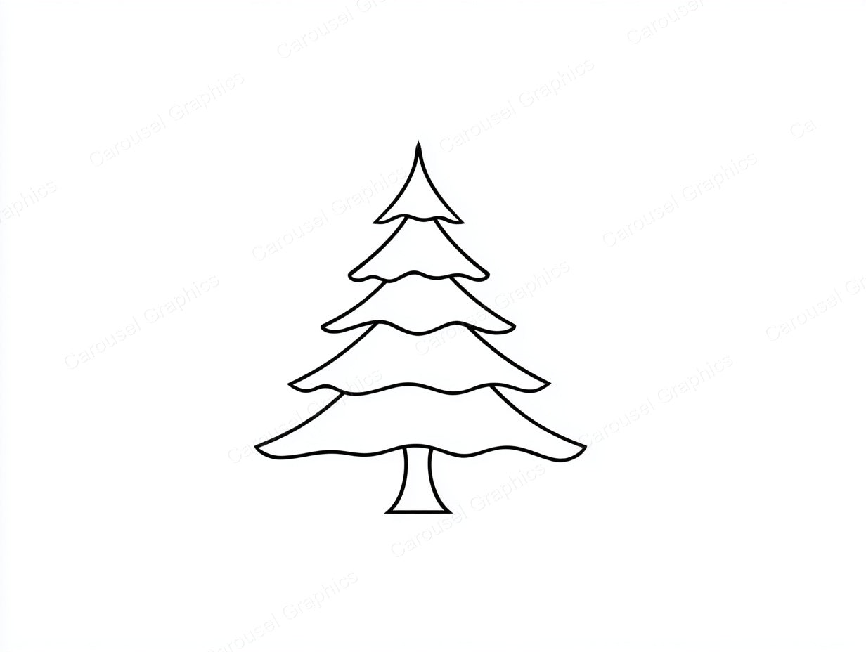 Christmas Tree Vector Graphic preview