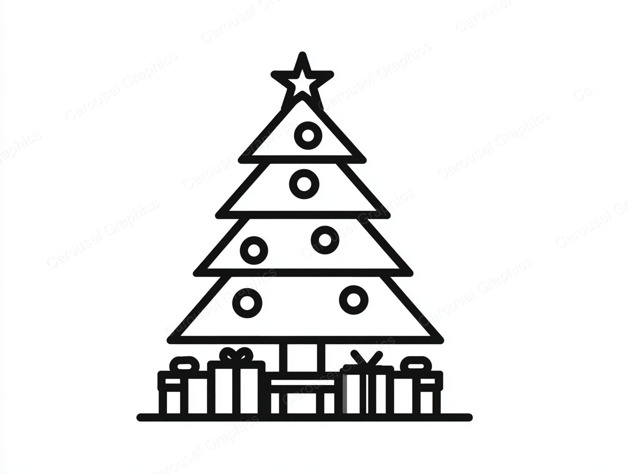 Christmas Tree Vector Graphic preview