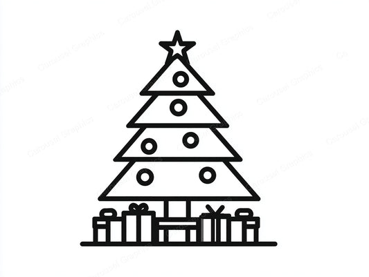 Christmas Tree Vector Graphic preview