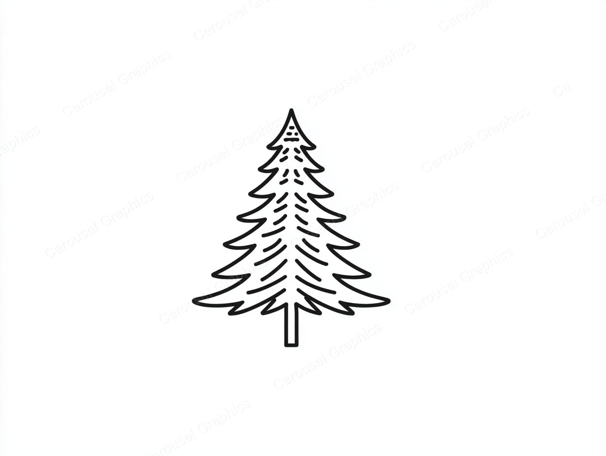 Christmas Tree Vector Graphic preview