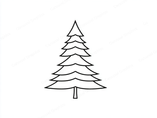 Christmas Tree Vector Graphic preview