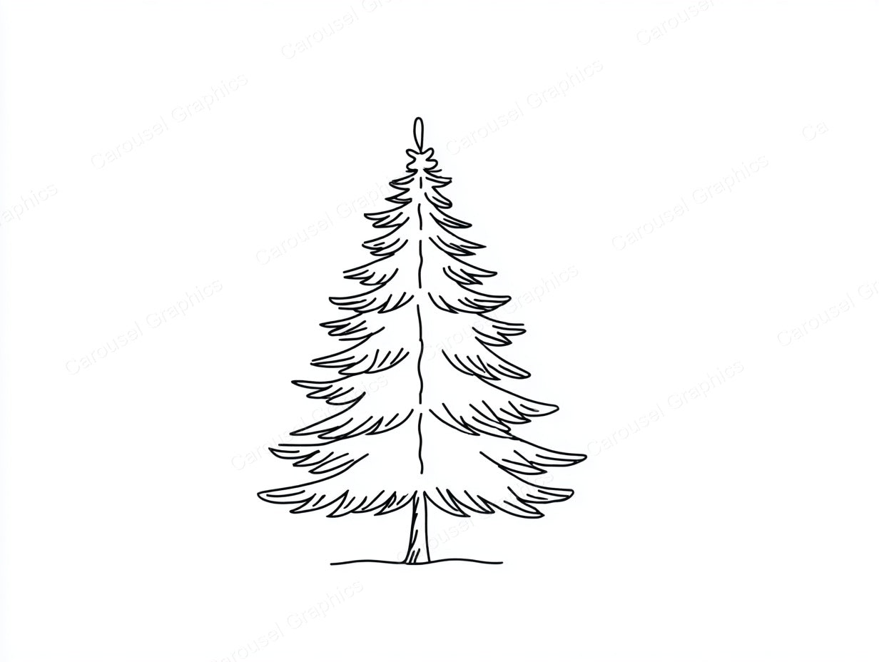 Christmas Tree Vector Graphic preview