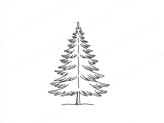 Christmas Tree Vector Graphic preview
