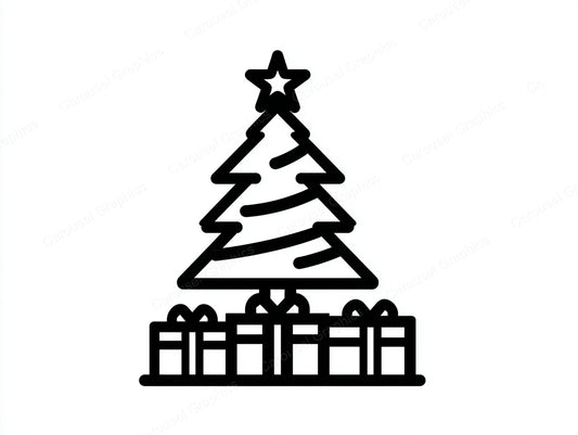Christmas Tree Vector Graphic preview