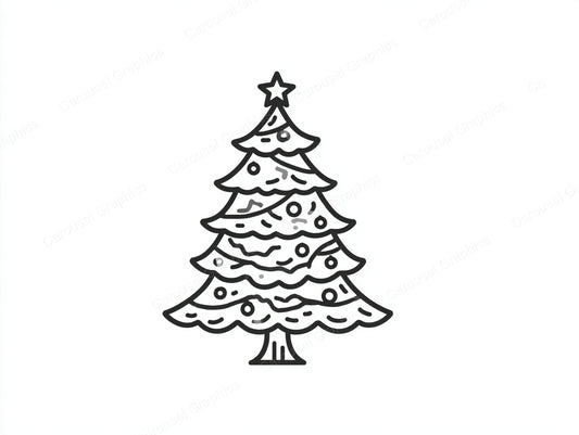 Christmas Tree Vector Graphic preview