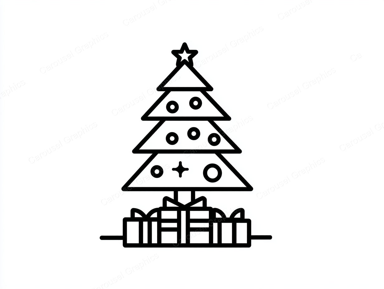 Christmas Tree Vector Graphic preview