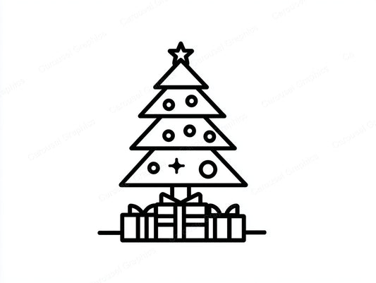 Christmas Tree Vector Graphic preview