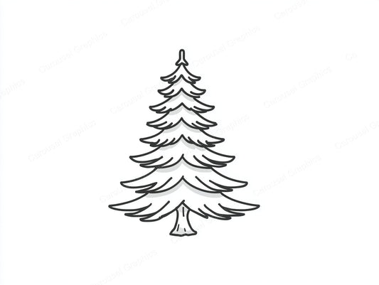 Christmas Tree Vector Graphic preview