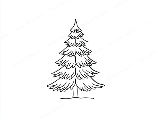 Christmas Tree Vector Graphic preview