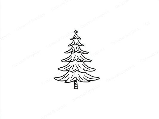 Christmas Tree Vector Graphic preview