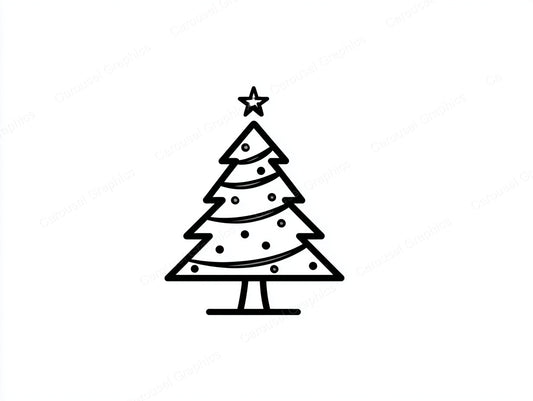 Christmas Tree Vector Graphic preview