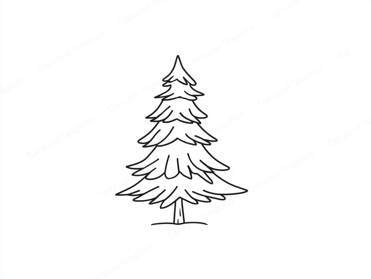 Christmas Tree Vector Graphic preview